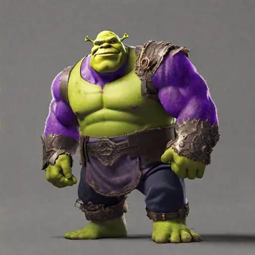 Prompt: Shrek Fused With Thanos