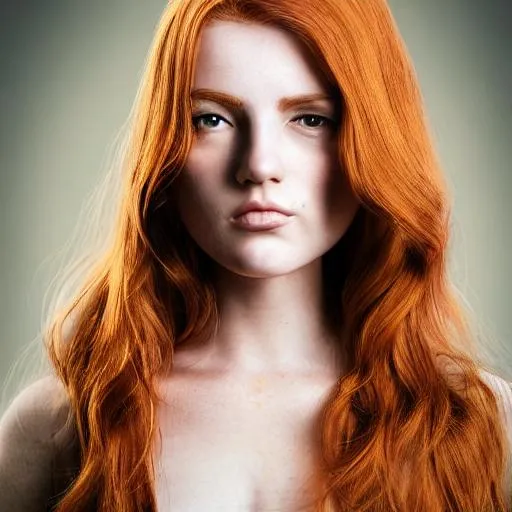 Prompt: Portrait of woman with auburn hair and with cute face, gold eyes, perfect composition, hyperrealistic, super detailed, 8k, high quality, trending art, trending on artstation, sharp focus, studio photo, intricate details, highly detailed, by greg rutkows
