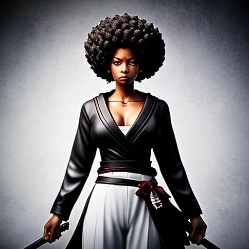 Afro samurai - AJ - Digital Art, People & Figures, Female Form, Other  Female Form - ArtPal