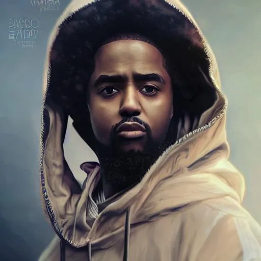 Prompt: symmetry!! Nas in hoodie as Albus Dumbledore, intricate, elegant, highly detailed, ultra-realistic, photorealistic, Octane Render, 8k, artgerm style and greg rutkowski and Pino Daeni, Rasta vibes, red eyes, african jewelry, wild hair, crown of marijuana on head