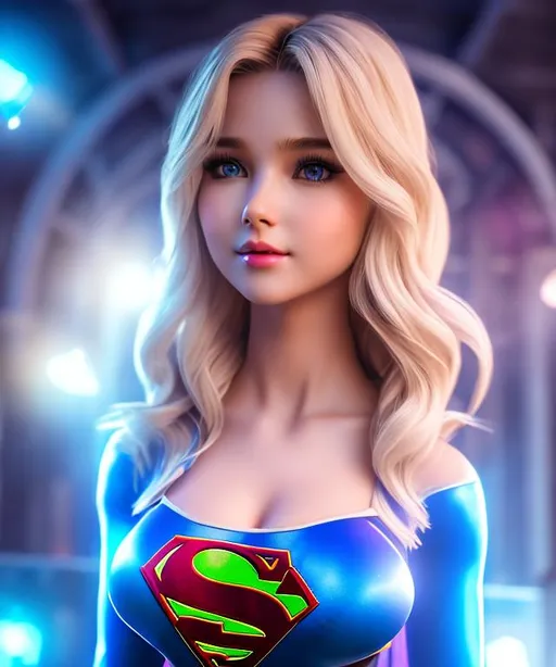 Prompt: exagerated busty cute young supergirl, wearing transparent bra, big nips, african race, kneeling, highly detailed face, highly detailed eyes, highly detailed body, full body, whole body visible, full character visible, soft lighting, high definition, ultra realistic, unreal engine 5, 8K, digital art