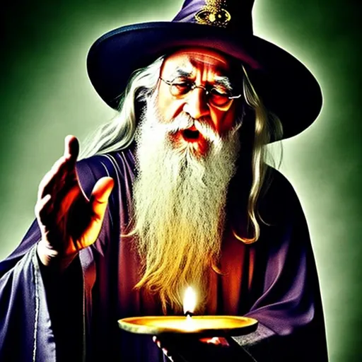 Prompt: a wizard casting powerful spells.