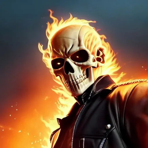 Prompt: fortnite ghost rider Ultra HD UHD  2K 4K 8K 12K 16K 32K 64K Photorealistic Photorealism Masterpiece Beautiful 