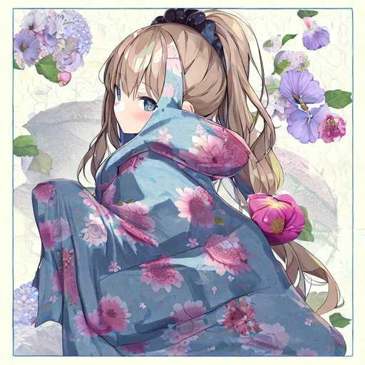 Premium AI Image | Kawaii Sleepy Blanket Girl Chibi Anime Vector Art  Sticker with Clean Bold Line Cute Simple Digital