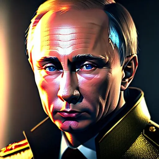 Prompt: Putin, masterpiece  with detailed face 4k, trending on artstation, octane render.