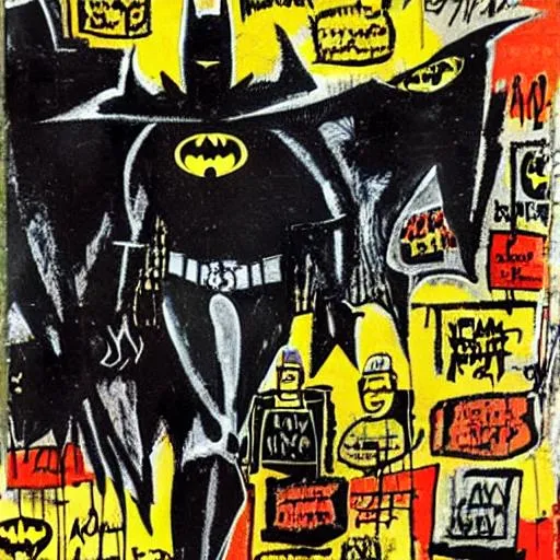 Prompt: Batman basquiat