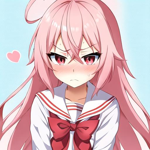 Cute anime girl smiling | pink : r/Kawaii