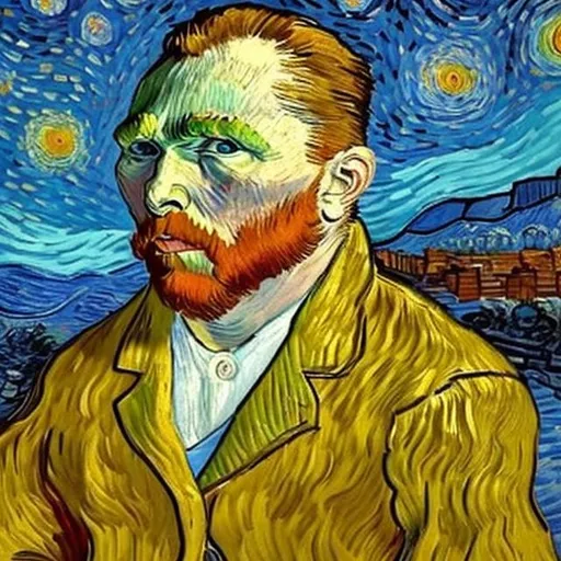 Prompt: Van Gogh as  botero