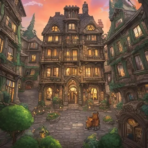 Prompt: In the heart of Whiskerhaven, where the golden sun bathed the quaint streets in a warm embrace, the Whisker Whispers’ secret headquarters stood concealed beneath the façade of an ancient library. Alexis, the team’s intrepid leader, sat perched atop a weathered leather armchair, her bright green eyes locked onto the shimmering WhisperStone that lay at the center of a circular table.