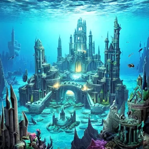 Prompt: underwater atlantis city