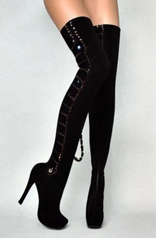 heels 8k camera quality design pattern thigh high lu... | OpenArt