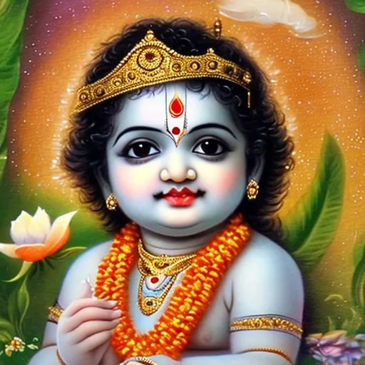 Prompt: Baby Shri Krishna