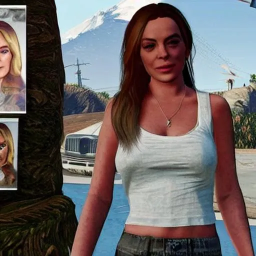 Prompt: Lindsay Lohan in gta v