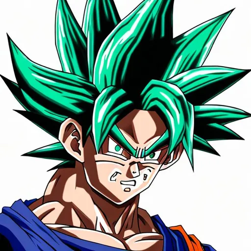 Goku green hair