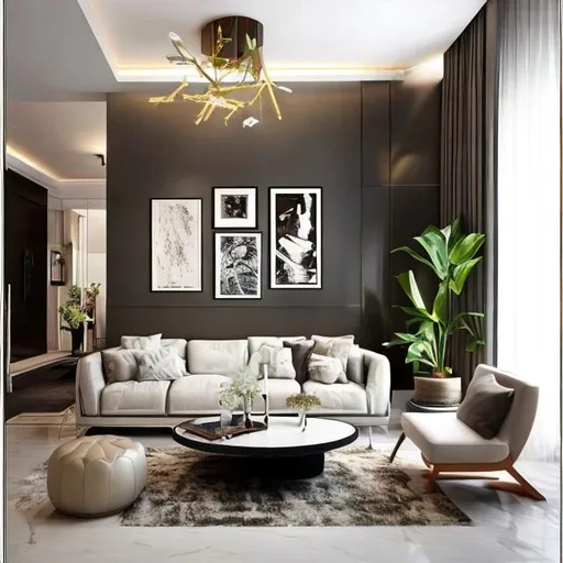 Prompt: Living room modern decor 