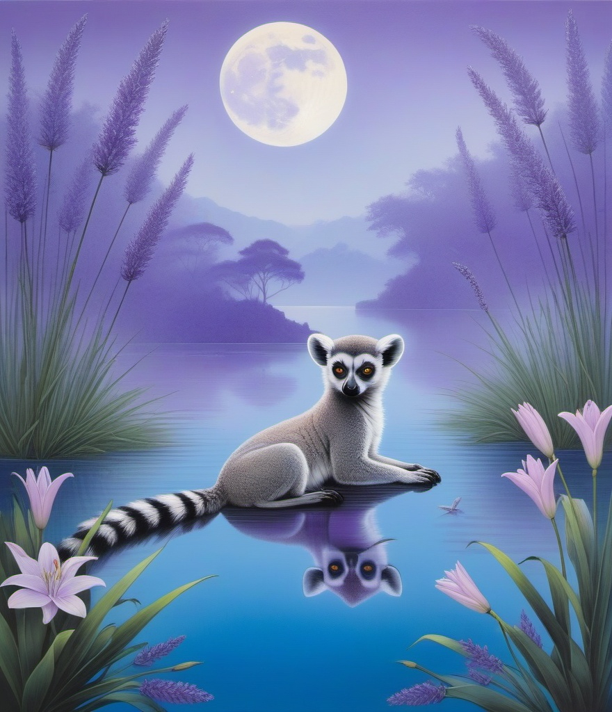 Luna, a luminous girl with lustrous locks, lounges l...