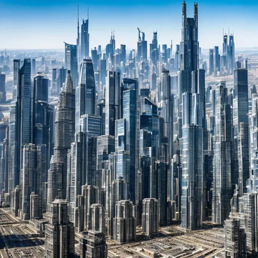 Prompt: A highly detailed and impressive image of a Robotic Megacity, a bustling metropolis of towering buildings, all of which are fully mechanical. The architecture is highly futuristic, with intricate details and advanced technology. The buildings are depicted with incredible realism, with metal and steel construction that shimmers and sparks in the sun. Human slaves are shown in the image, with them looking tired and worn as they toil to keep the city functioning. The image should evoke a sense of awe and wonder, as well as a feeling of horror and despair at the plight of the human slaves. The artist should take their time, paying careful attention to detail and ensuring that every aspect of the image is just right. The image should showcase incredible realism and world-building, with a focus on the intricate architecture of this future city and the power and technology that drives it. The human slaves should be depicted with realism and attention to detail, showcasing their plight and their struggle in this futuristic world. The image should be a masterpiece, one that can be admired and studied for hours, as the detail, technology, and storytelling of this image come together to create a masterpiece of art and imagination.

