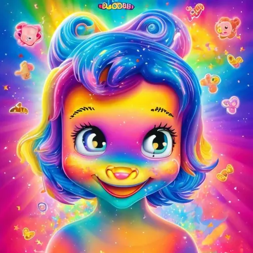 Prompt: Children's toy in the style of Lisa frank