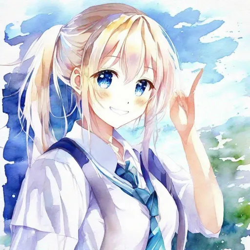 Lexica - Beautiful anime girl with a cute smile