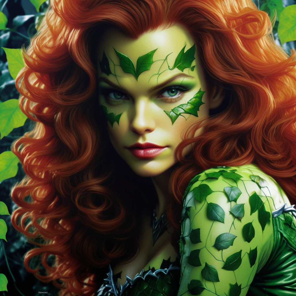 Dina meyer as poison ivy close up portrait