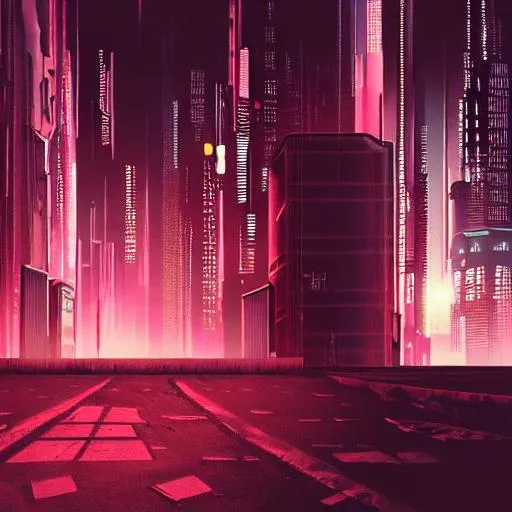 Prompt: hi-tech cyberpunk background dark red
