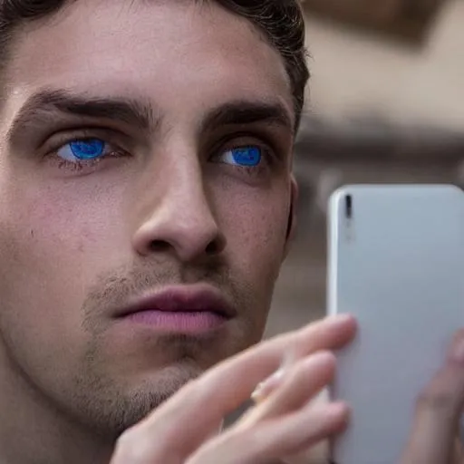Prompt: Me watching you through my phone