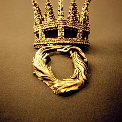 Prompt: Crown on  lion
