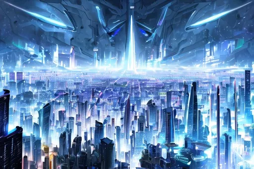 Prompt: cyber city habour view in anime style, UHD, (masterpiece, best quality:1.2), illustration, absurdres, highres, extremely detailed, Depth of field, blue fog :1.3