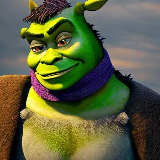 Prompt: cursed shrek