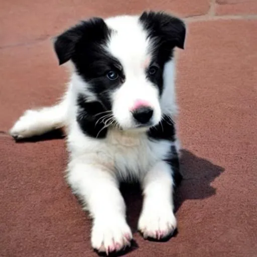 Prompt: pretty border collie puppys
