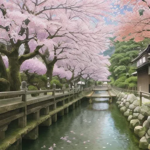 Prompt: Kyoto springtime