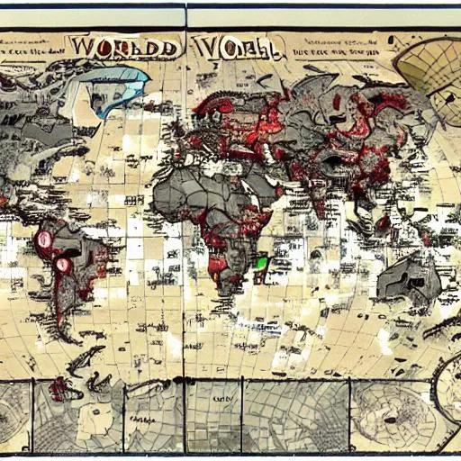 Prompt: worldmap as a zombie