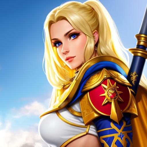 Gorgeous hyper feminine well endowed buff Blonde Ade...