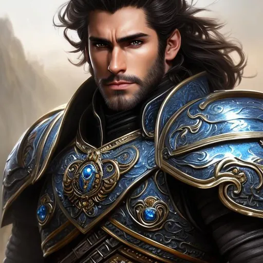 Prompt: Portrait of a very attracitve and handsome man with black hair, In detailed armor, 8k detailed eyes, in a fighting pose, 8k, HD, Hypperealism, detailed face and eyes, long scruffy beard, lighting hair, crystal clear blue eyes, large musculature, a fantasy style portrait painting of a men paladin, blond hair, little smile field oil painting unreal 5 daz. rpg portrait, extremely detailed artgerm greg rutkowski greg hildebrandt tim hildebrandt, masterpiece, cinematic lighting, 8k, complementary colors, golden ratio, octane render, volumetric lighting, unreal 5, artwork, concept art, an adult male white hair barbarian with a bear hood, digital art, character art portrait, matte fantasy painting, deviantart artstation, by jason felix by steve argyle by tyler jacobson by peter mohrbacher, cinematic lighting, smooth, sharp focus, hd wallpaper, cinematic