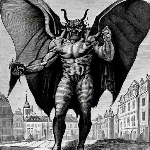 Prompt: The Demon Choronzon of the Prague's witchcraft