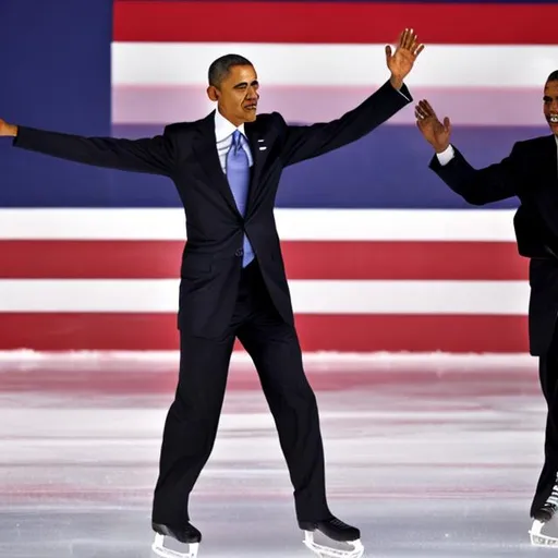 Prompt: obama on ice