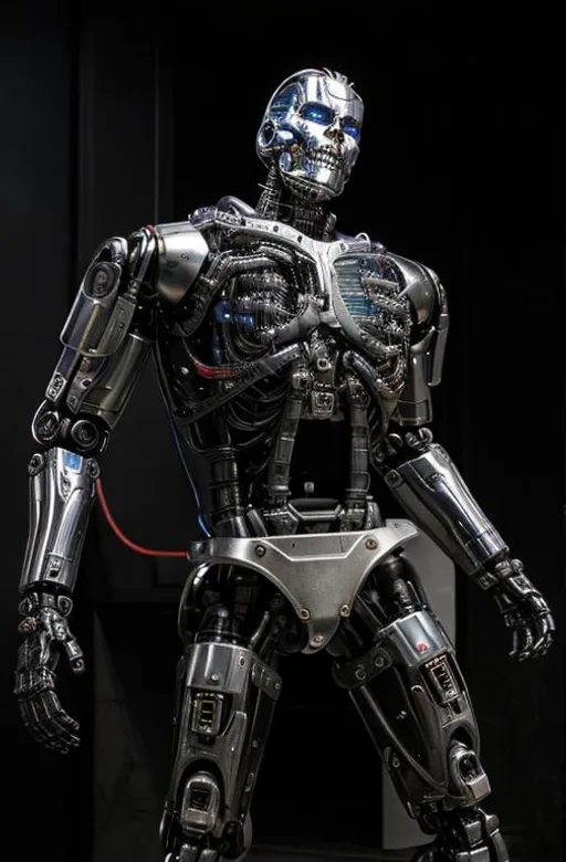 Prompt: Terminator, robotic, cybernetic, complex, mechanical, machine, T-600