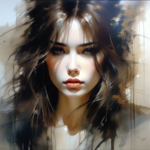 Prompt: Anime,full body, shiny skin, detailed face, detailed eyes, insanely detailed, brown hair, hazle eyes. concept art by Stephen Gammell, Pino Daheny, Jeremy Mann, Alex Maleev, Carne_Griffiths, 32k, studio cinematic lighting, oil on canvas, fine art, super efficient light, crisp focus, graininess, feeling of passion, ideal body proportions.