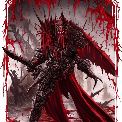 Prompt: Crimson dark blood red gore death kill calamity 