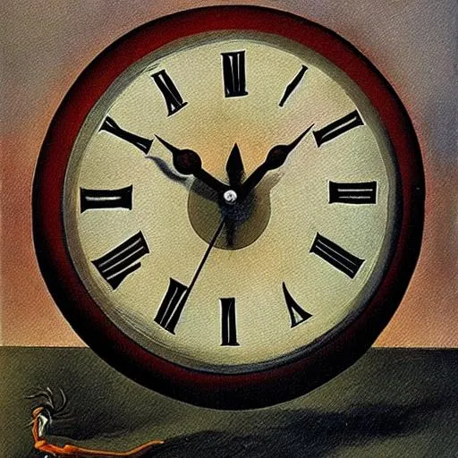 Prompt: dali style painting of a clock