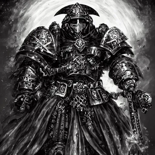 Prompt: Raven Guard from Warhammer 40k as a medieval warrior, portrait, highly detailed, digital art, ambient light