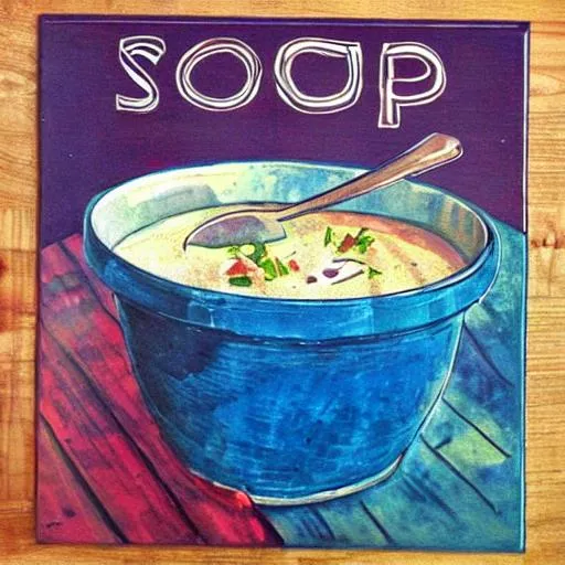 Prompt: Art of Cold soup 