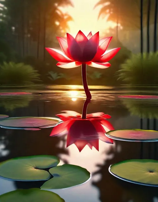 ▷ A Lotus Flower just Rose From Under Water by Zhize Lv, 2022