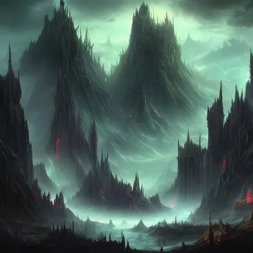 Prompt: dark fantasy landscape