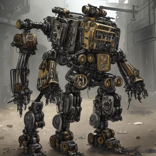 German Diesel punk mech