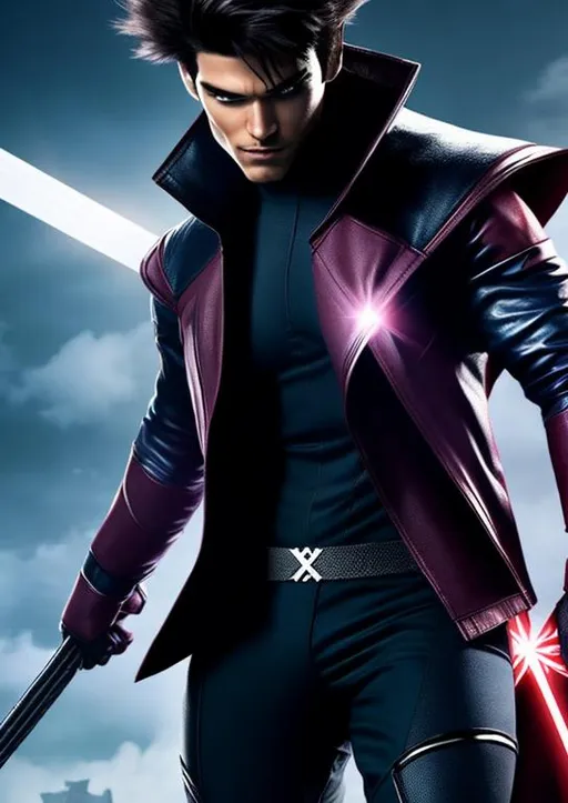 Prompt: High-resolution hyperrealistic photo of x man cyclops merged with x man gambit, uhd, hdr, 64k