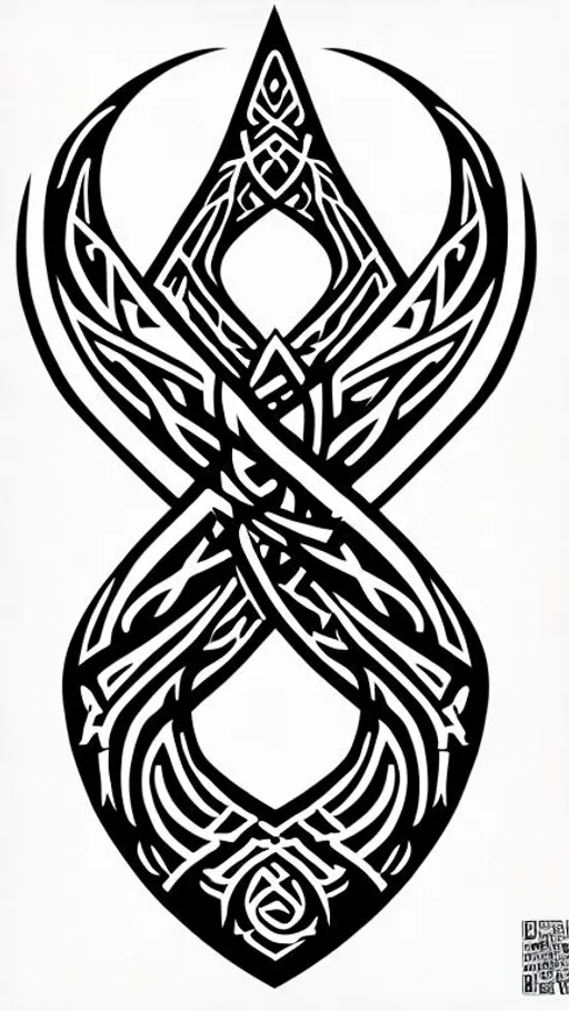 Prompt: ankh of infinity clip art vector graphic monochromatic