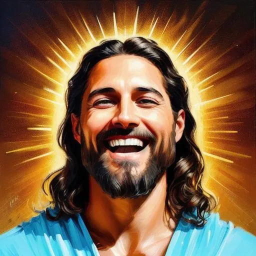 Prompt: {{{{highest quality concept art masterpiece}}}} digital drawing oil painting with {{visible textured brush strokes}},, Jesus' 4
2555 years old, Glowing brighter than the sun Transfiguration, photorealistic joyus, happy, laughing face, digital painting, artstation, illustration, concept art, smooth, sharp focus, {{hyperrealistic intricate perfect brown long hair}} and {{hyperrealistic perfect clear bright blue eyes}}, epic fantasy, perfect composition approaching perfection, photo of Jesus Christ on a mountain with Peter and John, transfigured with Moses and Elijah on either side, divine, radiant, powerful, spiritual, awe-inspiring, transformative

The scene is set on a mountain where Jesus Christ stands with Peter and John, and Moses and Elijah appear on either side, transfigured in their divine glory. The atmosphere is spiritual, and the energy is transformative. The photo captures the radiant and powerful moment of Christ's transfiguration, as he is enveloped in light and majesty. 

The camera used to capture this image is a Leica M10-D, fitted with a 50mm lens and loaded with Fujifilm Velvia 100 film. The technique used is high dynamic range, capturing the subtle nuances of light and shadow in the scene. 

Directors: Martin Scorsese, Mel Gibson, Terrence Malick 
Cinematographers: Roger Deakins, Emmanuel Lubezki, Vittorio Storaro 
Photographers: Annie Leibovitz, David LaChapelle, Sebastião Salgado 
Fashion Designers: Alexander McQueen, Jean Paul Gaultier, Valentino

—c 10 —ar 2:3