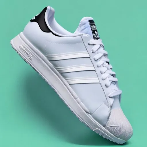 Prompt: FUNKO POP adidas tennis shoes, MADE OF plastic, PRODUCT STUDIO SHOT, ON A WHITE BACKGROUND, DIFUSED LIGHTING, CENTERED