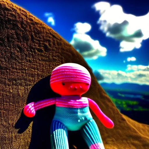 Prompt: long shot scenic professional photograph of {cute yarn dolls}, perfect viewpoint, highly detailed, wide-angle lens, hyper surrealistic, with dramatic sky, polarizing filter, natural lighting, vivid colors, everything in sharp focus, HDR, UHD, 64K